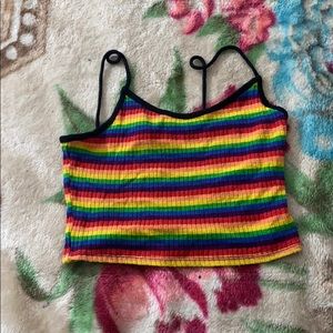 Rainbow crop top